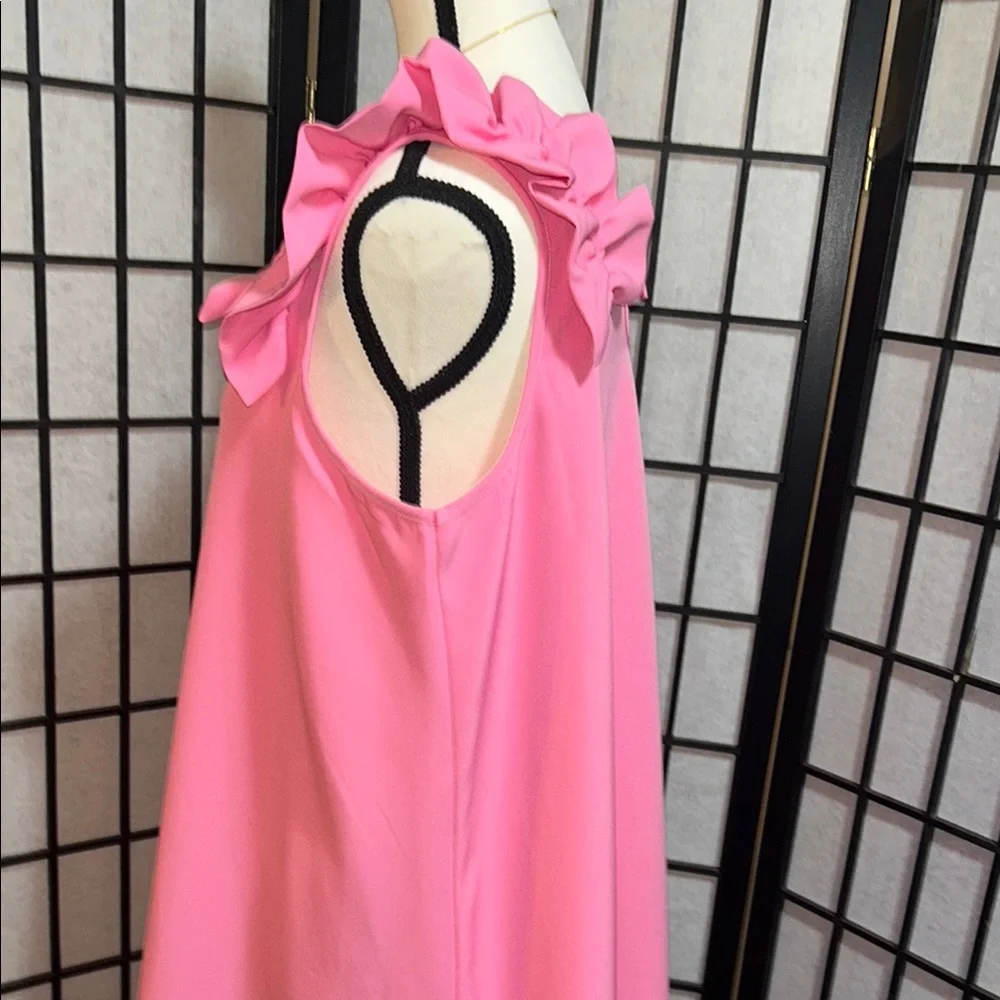 Mud Pie Pink Ruffled Sleeveless Midi Sundress - Picture 9 of 12